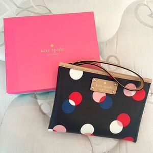 Kate Spade polka dot clutch bag